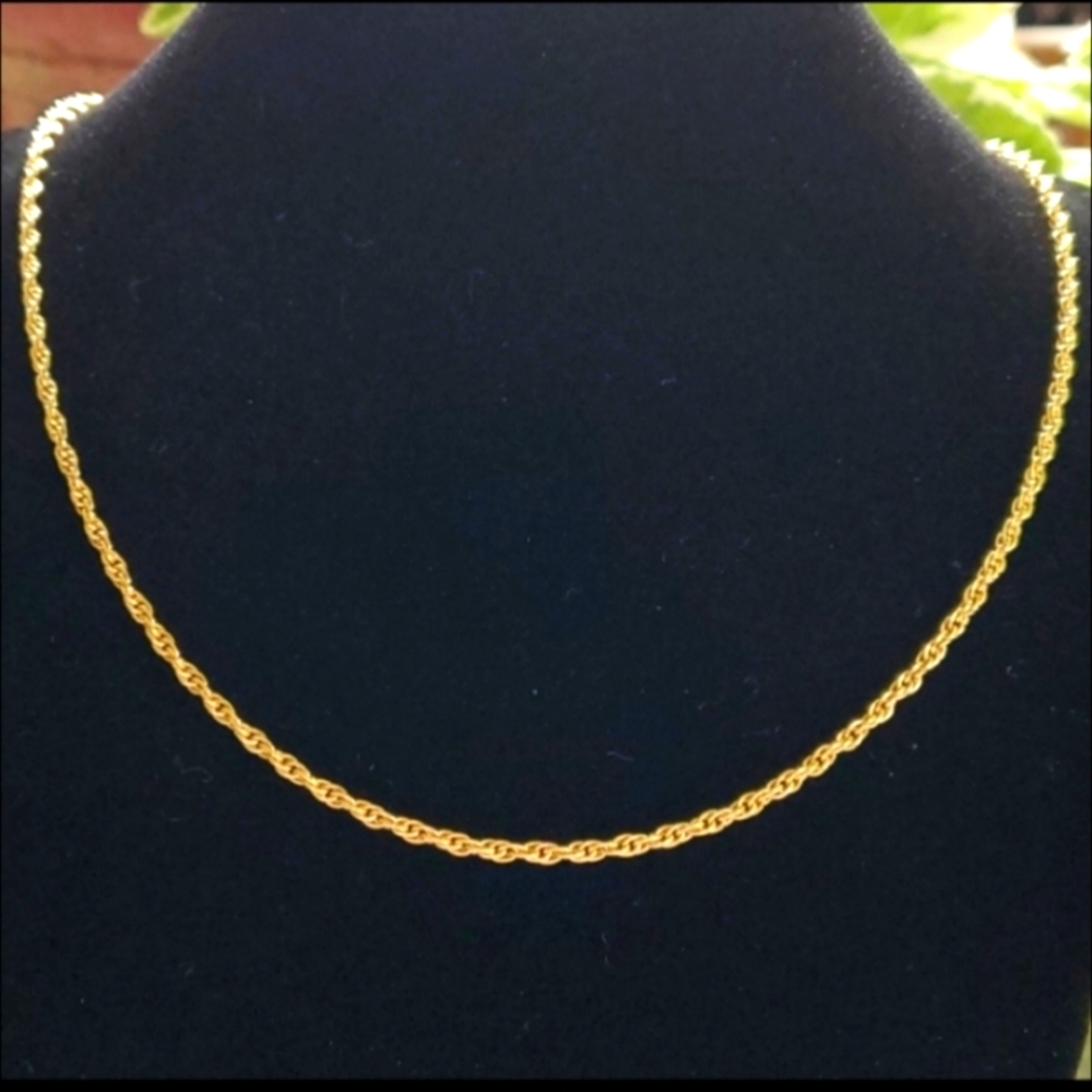 Gold Rope Chain Necklace